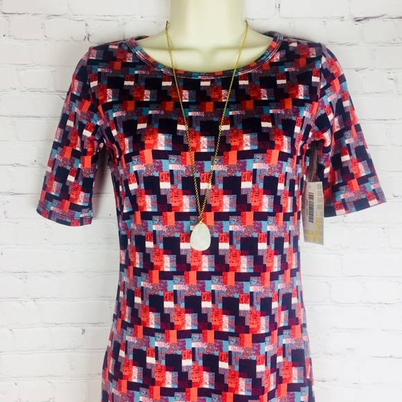 SOFT Knit LuLaRoe Julia T shirt Dress EASY & COMFY sheath size XXS 00-2 form fit - Picture 3 of 9